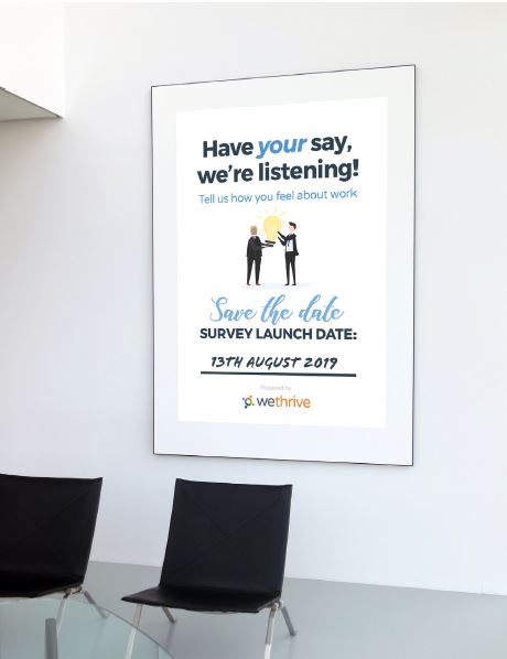 employee engagement survey reminder poster